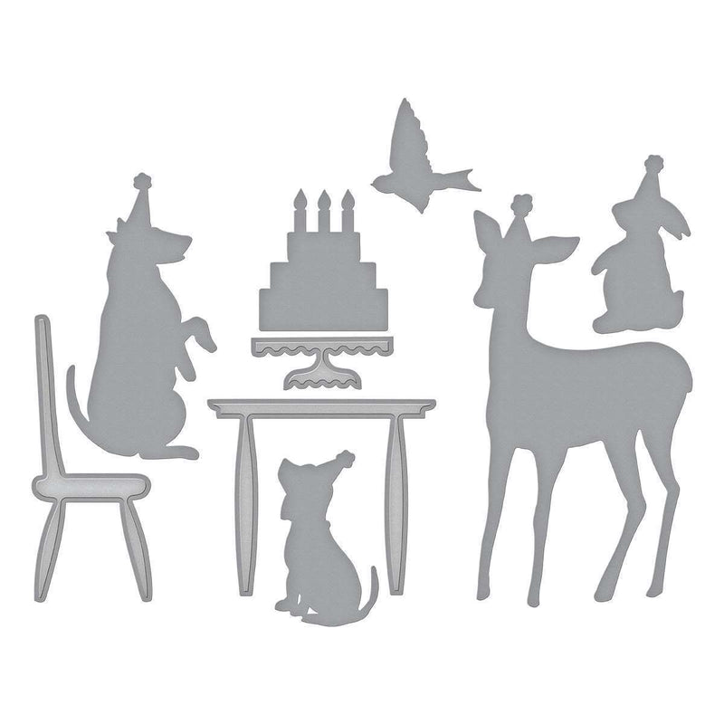 SHAPEABILITIES BIRTHDAY ANIMALS ETCHED DIES HAPPY BY SHARYN SOWELL