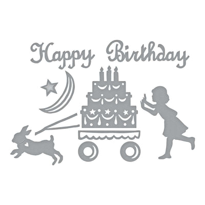 SHAPEABILITIES SENDING A HAPPY BIRTHDAY ETCHED DIES HAPPY BY SHARYN SOWELL