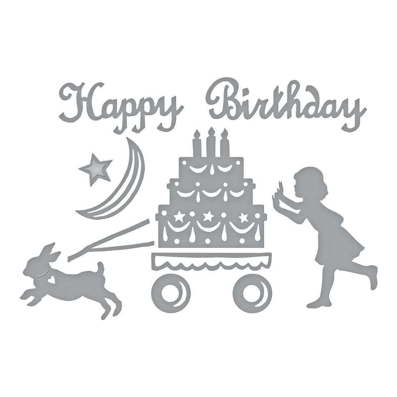 SHAPEABILITIES SENDING A HAPPY BIRTHDAY ETCHED DIES HAPPY BY SHARYN SOWELL