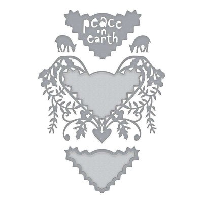 Peace On Earth Etched Dies - Shapeabilities - 2019 Holiday - Sharyn Sowell - Spellbinders - Clearance