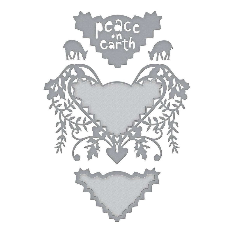 Peace On Earth Etched Dies - Shapeabilities - 2019 Holiday - Sharyn Sowell - Spellbinders - Clearance