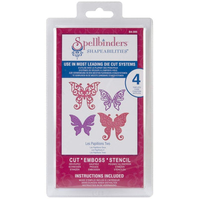 Les Papillions Two Shapeabilities Dies - Spellbinders - Clearance