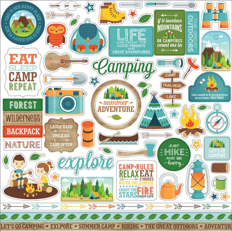 Summer Adventure Element Stickers - Lori Whitlock - Echo Park
