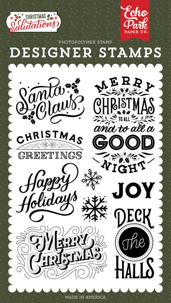 Santa Claus Stamps - Salutations Christmas - Echo Park - Clearance