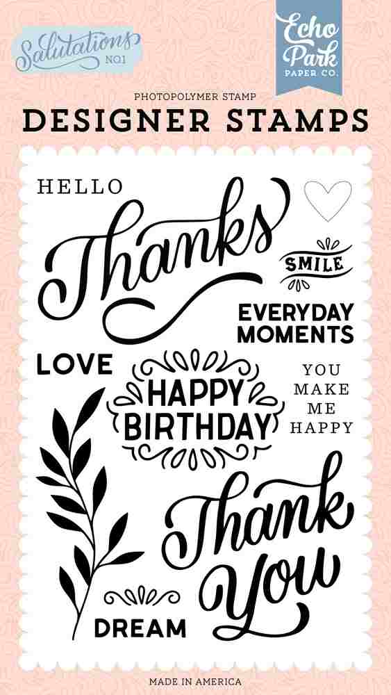 Thanks Stamps - Salutations No. 1 - Echo Park - Clearance