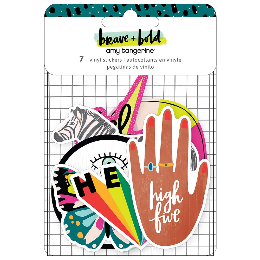 Brave and Bold  Vinyl Stickers-Amy Tangerine-American Crafts
