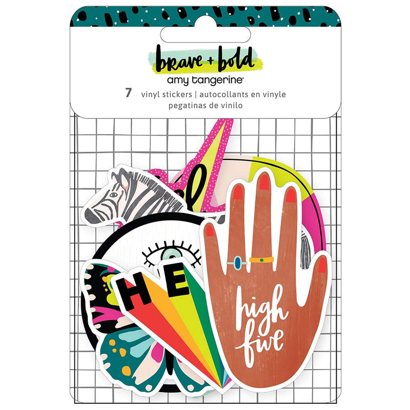 Brave and Bold  Vinyl Stickers - Amy Tangerine - American Crafts - Clearance