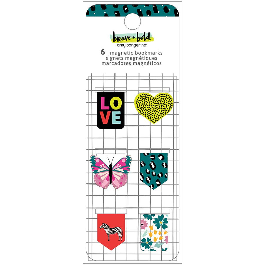 Brave and Bold Magnetic Bookmarks-Amy Tangerine-American Crafts