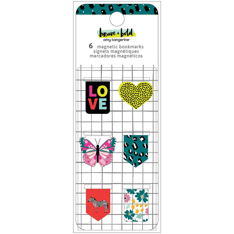 Brave and Bold Magnetic Bookmarks - Amy Tangerine - American Crafts - Clearance