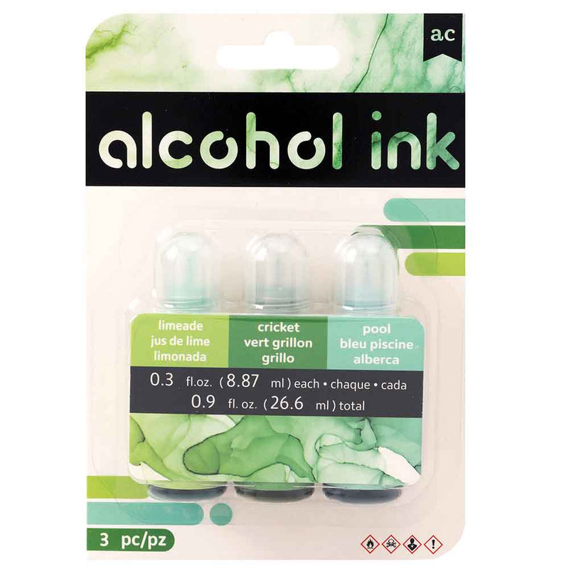 Limeade Alcohol Ink 3-Pack (Green) - American Crafts - Clearance
