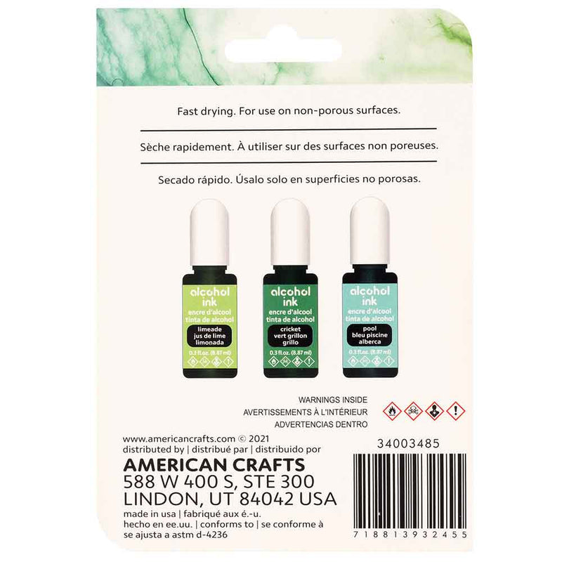 Limeade Alcohol Ink 3-Pack (Green) - American Crafts - Clearance