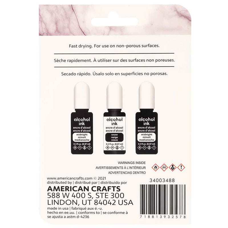 Midnight Alcohol Ink 3-Pack (Black) - American Crafts