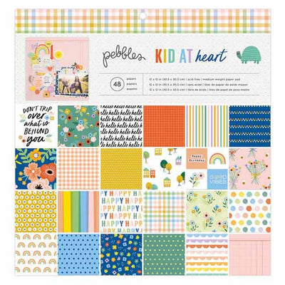 Kid At Heart 12" x 12" Paper Pad - Pebbles - Clearance