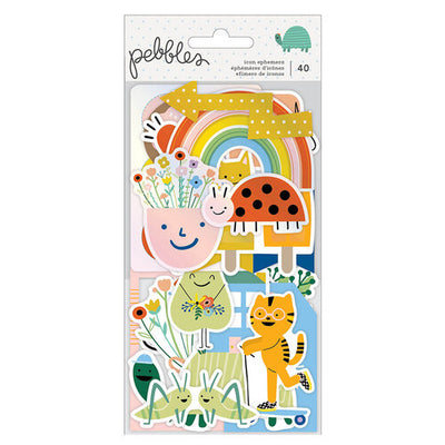 Kid At Heart Icons Ephemera, Iridescent Foil - Pebbles