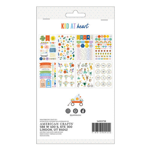 Kid At Heart Sticker Book, Iridescent Foil - Pebbles