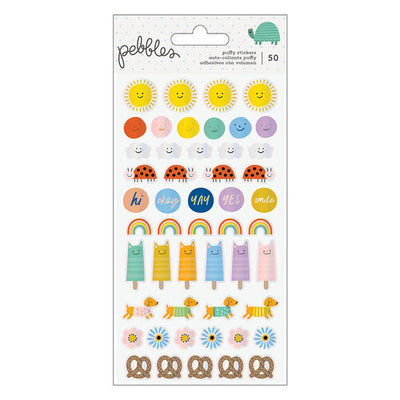 Kid At Heart Puffy Stickers, Iridescent Foil - Pebbles - Clearance