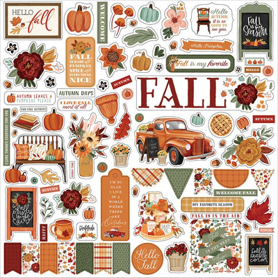 Welcome Fall Element Stickers - Carta Bella