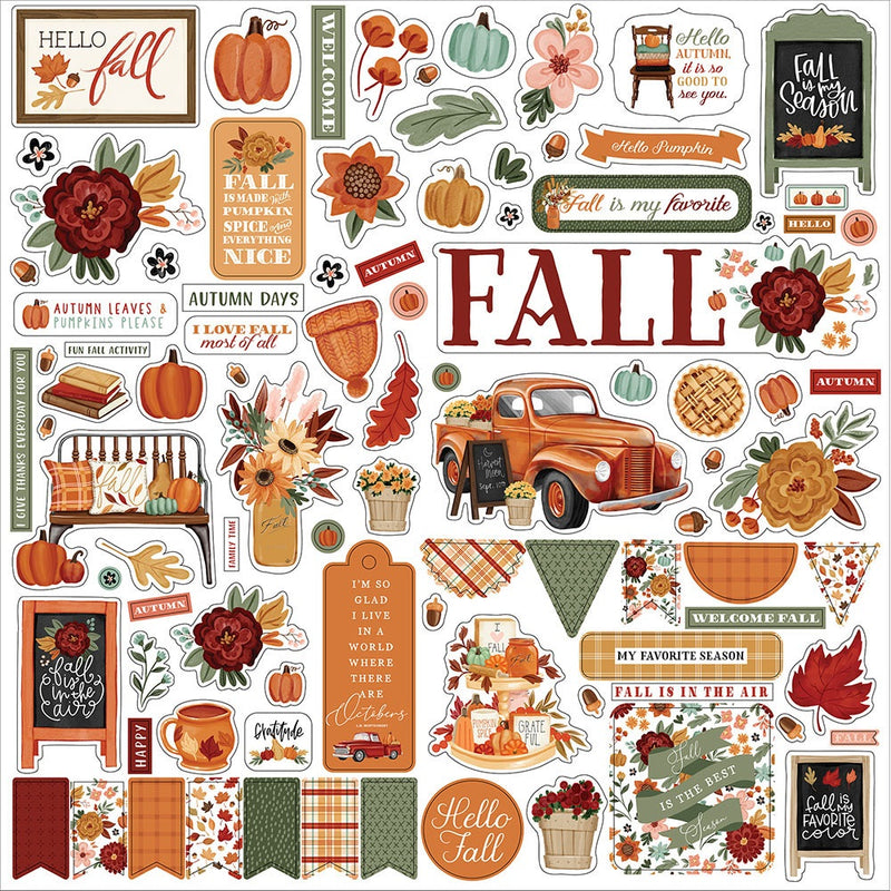 Welcome Fall Element Stickers - Carta Bella