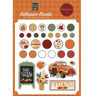 Welcome Fall Adhesive Brads - Carta Bella