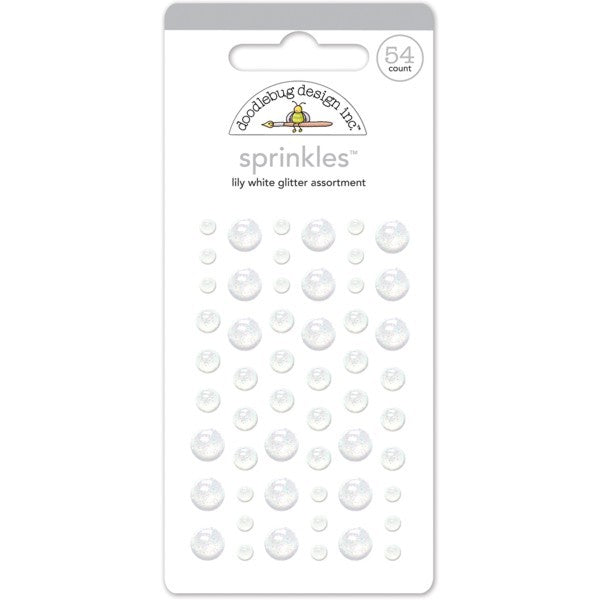 Lily White Glitter Sprinkles - Winter Wonderland - Doodlebug Design