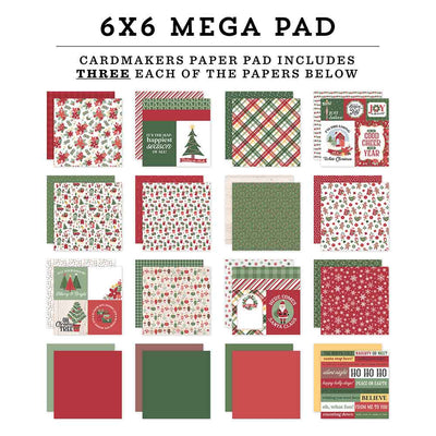 Santa Claus Lane Cardmakers 6" x 6" Mega Pad - Echo Park