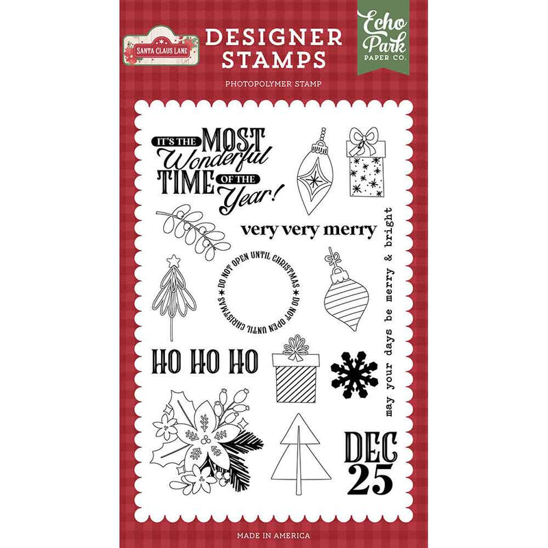 Very Very Merry Stamp Set - Santa Claus Lane - Echo Park