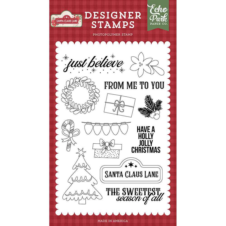 Just Believe Stamp Set - Santa Claus Lane - Echo Park