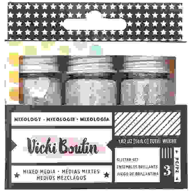 GLITTER - AC - VB - ALL THE GOOD THINGS - MIXOLOGY - SILVER - (3 PIECES)