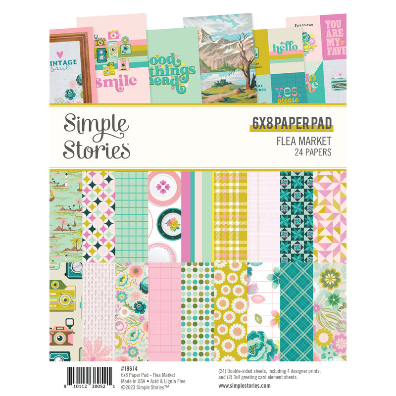 Paper Pad, 6" x 8" - Flea Market Collection - Simple Stories