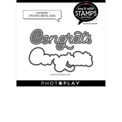 Congrats Dies - Say It With Stamps - Becky Moore - PhotoPlay - Clearance