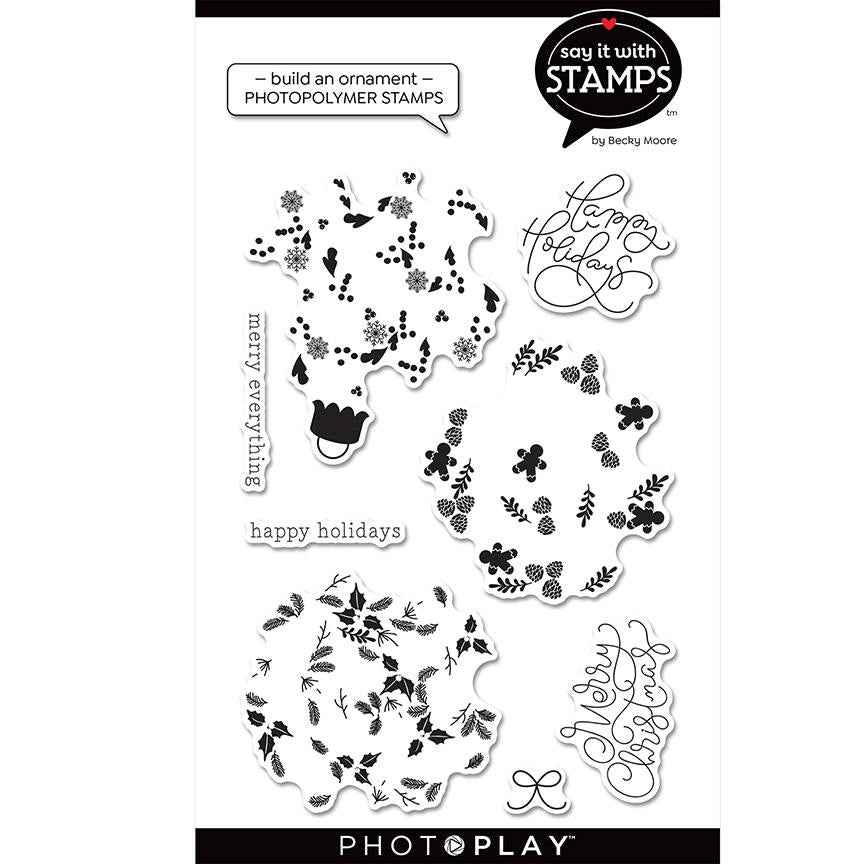 Christmas Build An Ornament Icon Stamps-Say It With Stamps-PhotoPlay