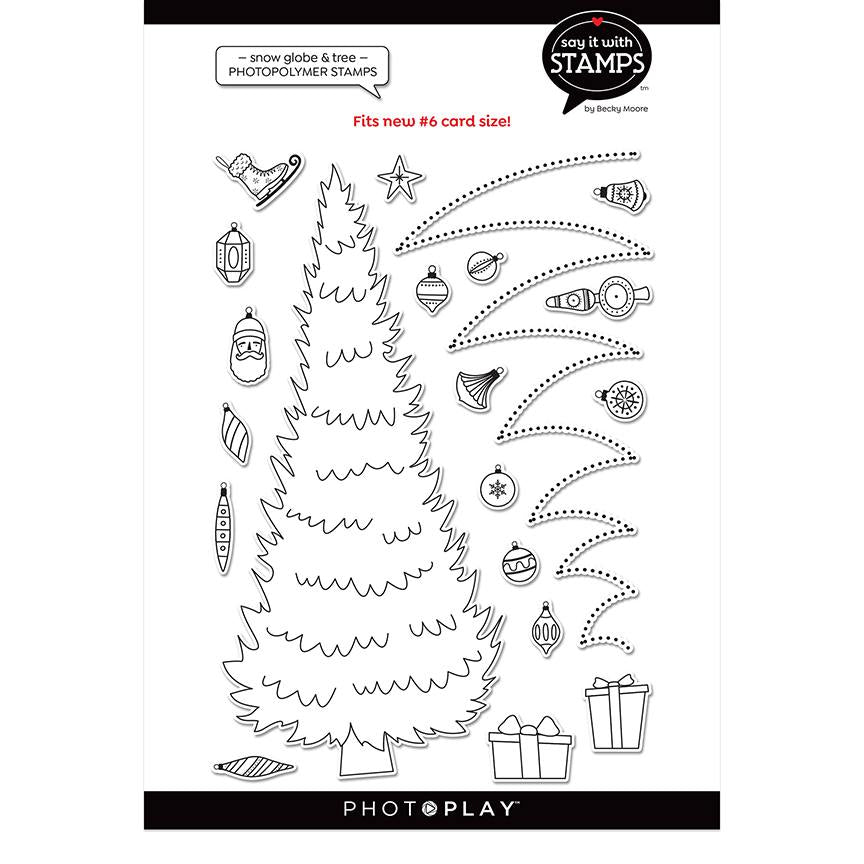 #9 Trim A Tree Icon Stamps-Say It With Stamps-PhotoPlay