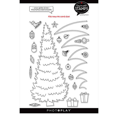 #9 Trim A Tree Icon Stamps - Say It With Stamps - PhotoPlay - Clearance