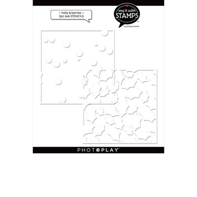 Holly Berries Stencil - Say It With Stamps - PhotoPlay - Clearance