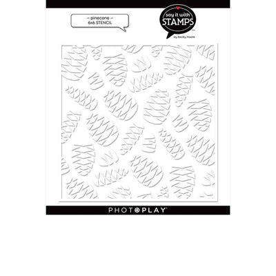 Pinecones Stencil - Say It With Stamps - PhotoPlay - Clearance