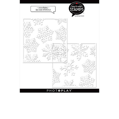 Snowflakes Stencil - Say It With Stamps - PhotoPlay - Clearance