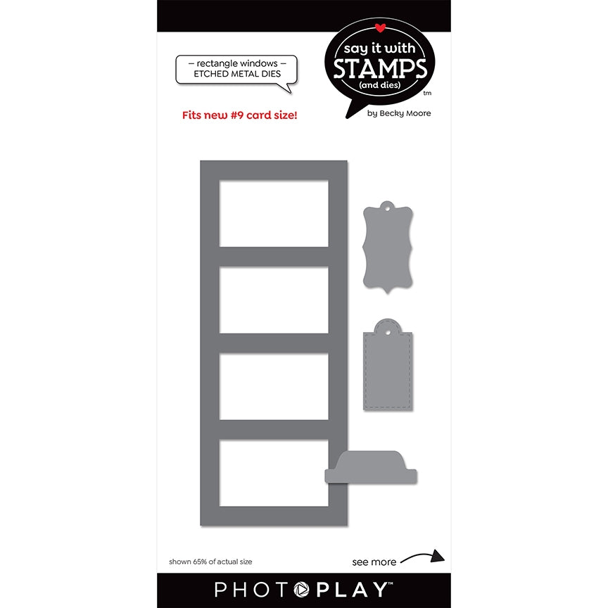 #9 Rectangle Windows Dies-Say It With Stamps-PhotoPlay