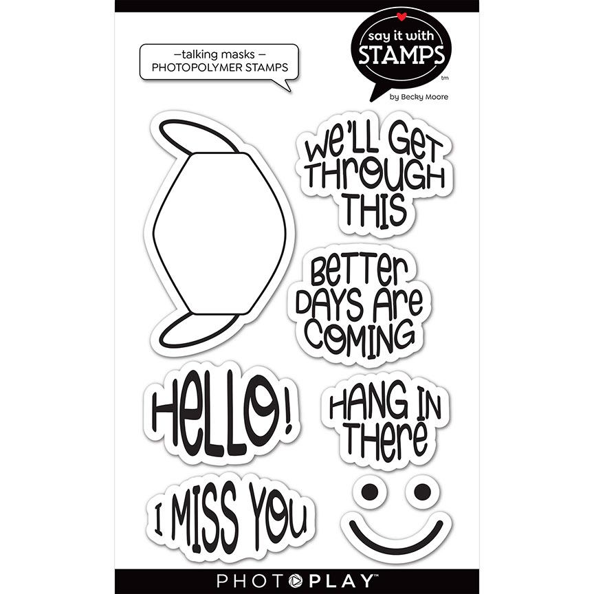 Talking Masks Stamps-Say It With Stamps-PhotoPlay