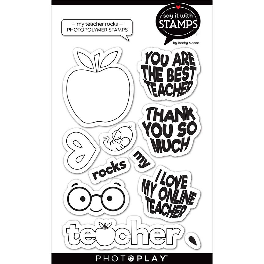 My Teacher Rocks Stamps-Say It With Stamps-PhotoPlay