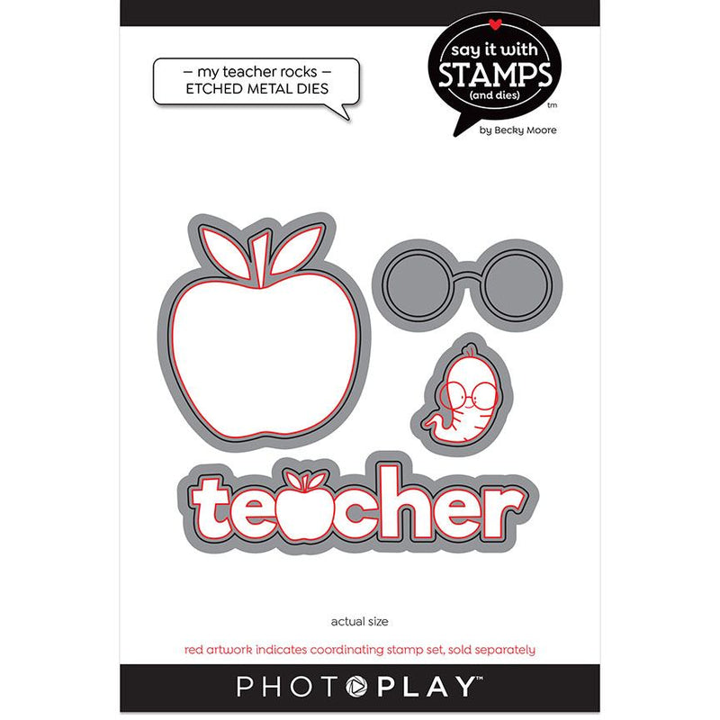 My Teacher Rocks Dies - Say It With Stamps - PhotoPlay - Clearance