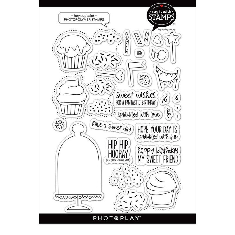Hey Cupcake Stamps - Say It With Stamps - PhotoPlay - Clearance