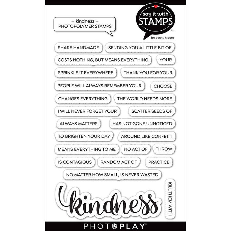 Kindness Word Stamps - Say It With Stamps - PhotoPlay