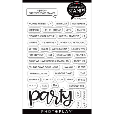 Party Word Stamps - Say It With Stamps - PhotoPlay - Clearance