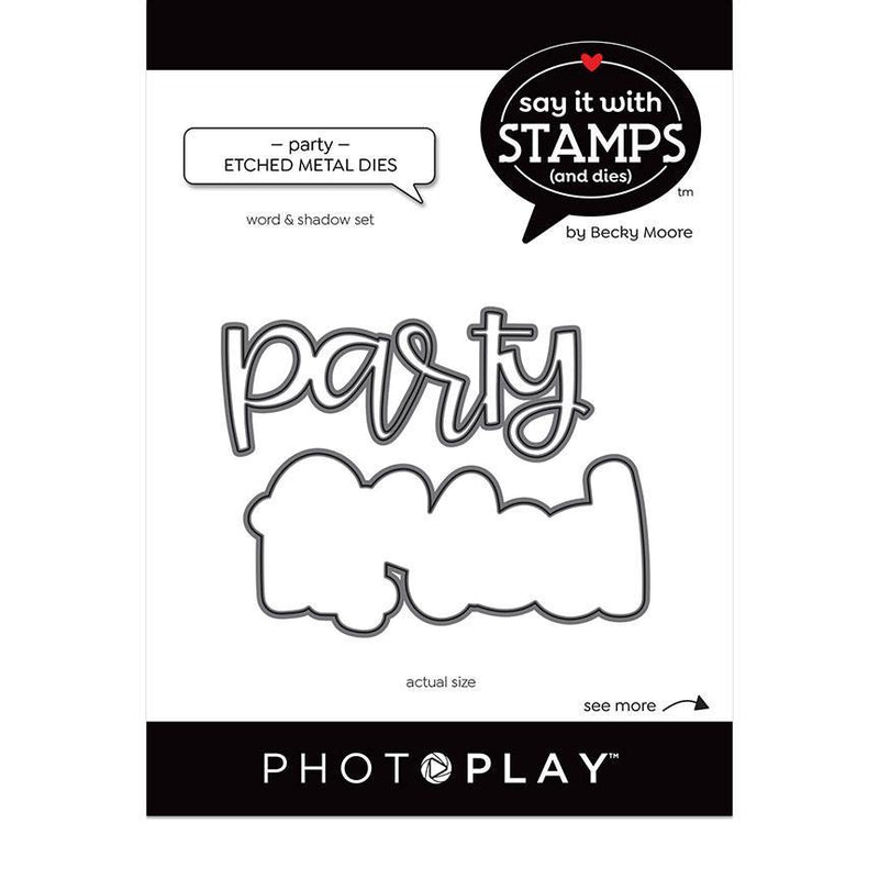 Party Word Dies - Say It With Stamps - PhotoPlay