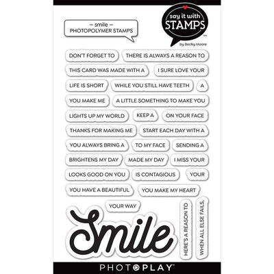 Smile Word Stamps - Say It With Stamps - PhotoPlay