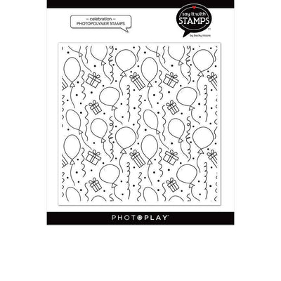 Celebration Background Stamp - Say It With Stamps - PhotoPlay - Clearance