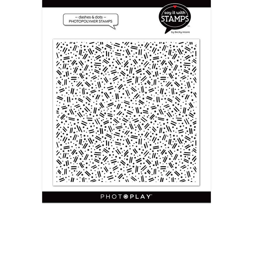 Dashes & Dots Background Stamp-Say It With Stamps-PhotoPlay