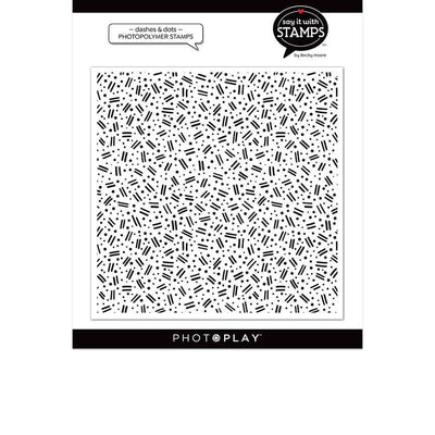 Dashes & Dots Background Stamp - Say It With Stamps - PhotoPlay - Clearance