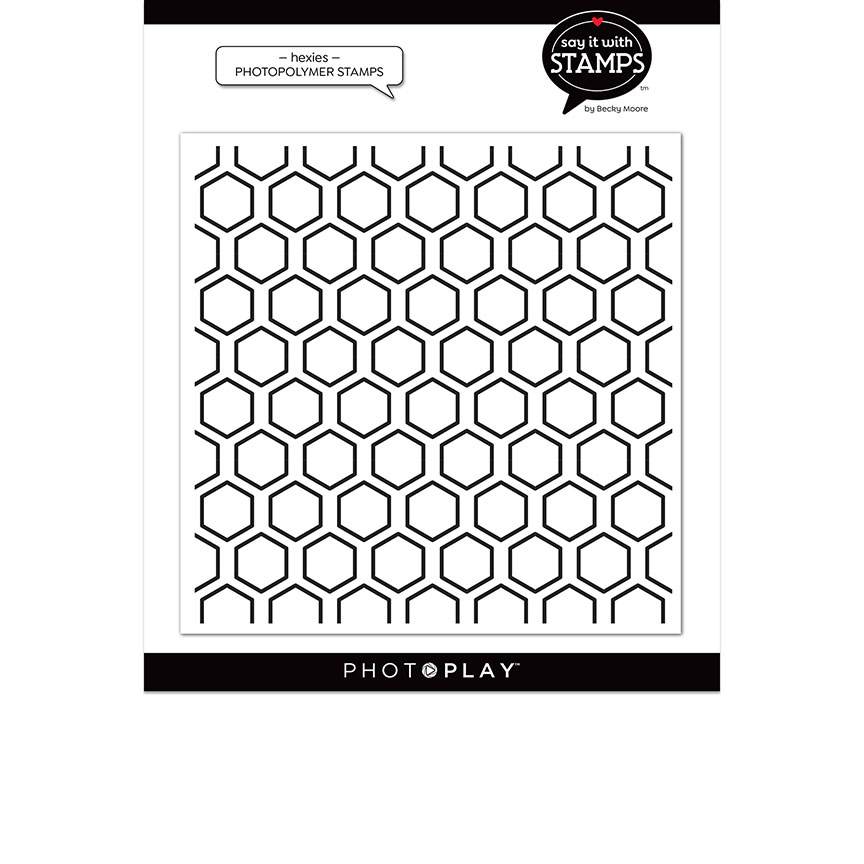Hexies Background Stamp-Say It With Stamps-PhotoPlay