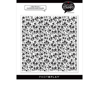 Ditsy Flowers Background Stamp - Say It With Stamps - PhotoPlay - Clearance